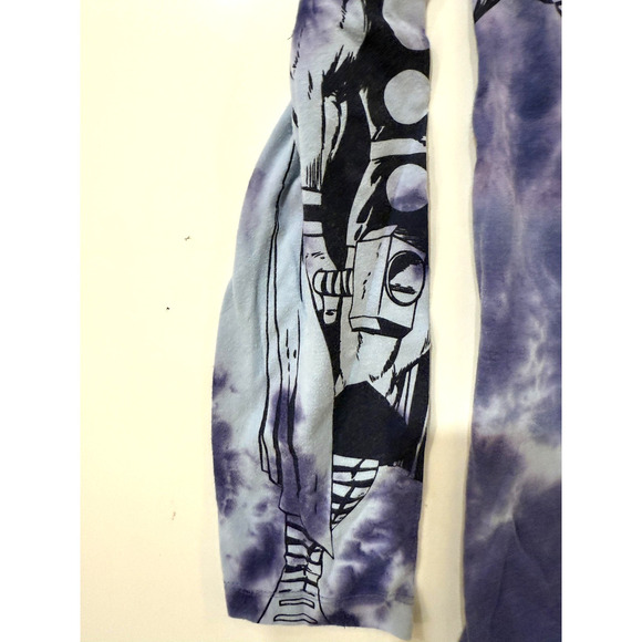 Marvel Shirt Youth LG Tie Dye Hulk Thor Spider-Man Comic Superhero Long Sleeve - Picture 4 of 8